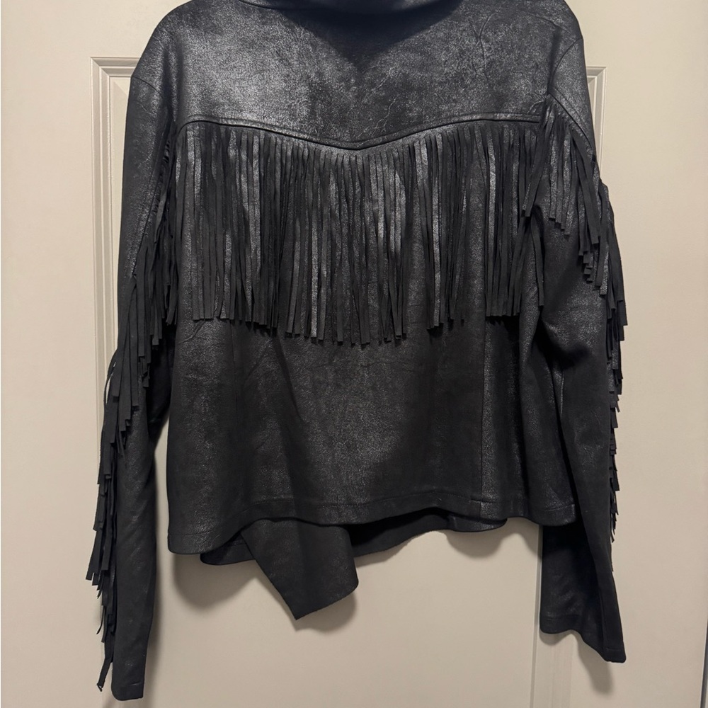 Shyanne Black Leather Fringe Jacket